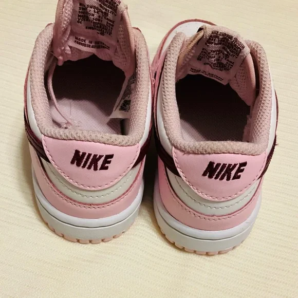 Nike Pink and White burgundy toddler Sneakers with Classic Design